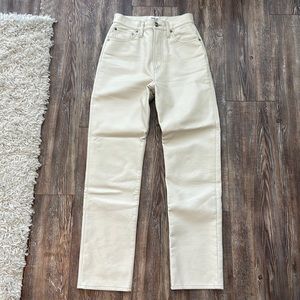 AGOLDE white leather pants